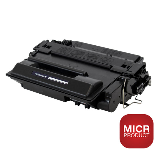 Compatible HP 55A (CE255A) MICR Toner Cartridge, Black 6K Yield